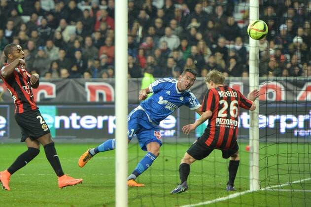 Mauricio ISLA (om) - BUT FOOTBALL : Nice vs Marseille - Ligue 1 - 14 02 2016 AnthonyBIBARD FEP 