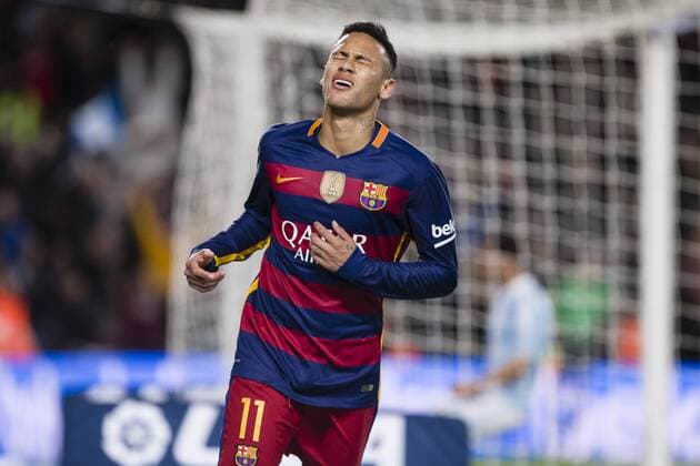 SPAIN - Feb,14th: Neymar jr. celebrates scoring the goal during the match between FC Barcelona Barca vs Celta de Vigo, for the round 24 of the Liga BBVA, played at Camp Nou Stadium on 14th Feb 2016 in Barcelona, Spain. (Credit: Mikel Trigueros Urbanandsport Cordon Press)  xMikelxTriguerosx xSPAINx-xFCxBarcelonaxvsxCeltaxdexVigox-xLigaxBBVAx-x2015 16x