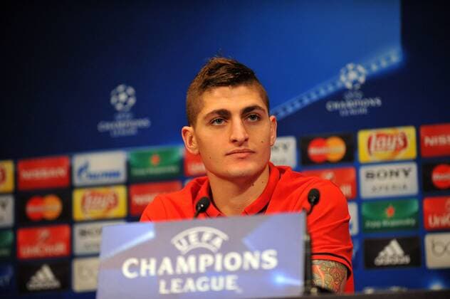 MARCO VERRATTI (psg) FOOTBALL : Pressekonferenz Paris St. Germain - Champions League - 15 02 2016 LECOEUR FEPx 