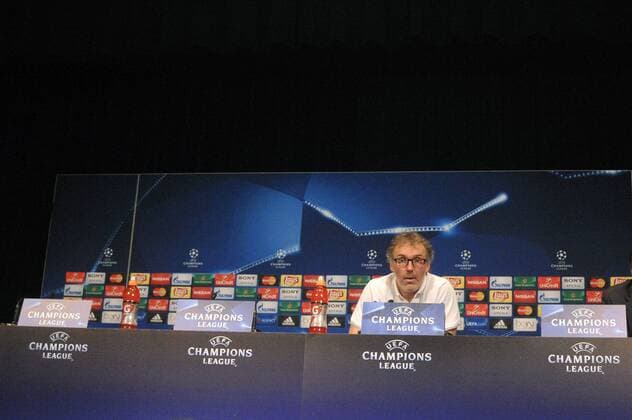 LAURENT BLANC (ENTRAINEUR PSG) FOOTBALL : Pressekonferenz Paris St. Germain - Champions League - 15 02 2016 LECOEUR FEPx 