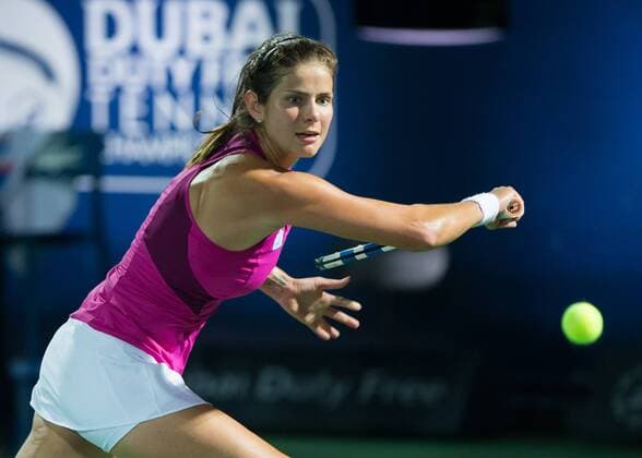 Julia Goerges (GER) Tennis - Dubai Tennis Championships 2016 - WTA Tennis Damen - Dubai Duty Free Tennis Stadium - Dubai - - United Arab Emirates - 15 February 2016.
