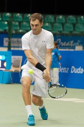 Tennis, ATP-Turnier in Breslau Breslau, Tennis, CHALLENGER TOUR WROCLAW OPEN 2016 ALEKSANDR NEDOVYESOV (KAZ),  160216_KRP1617