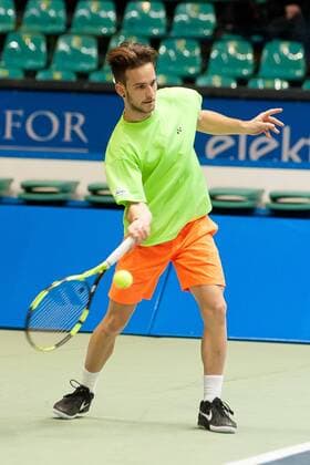Tennis, ATP-Turnier in Breslau Breslau, Tennis, CHALLENGER TOUR WROCLAW OPEN 2016 PAWEL CIAS (POL),  160216_KRP1759