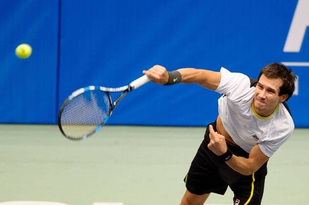 Tennis, ATP-Turnier in Breslau Breslau Tennis Challenger Tour Wroclaw Open 2016 Evgeny Donskoy  20160216_PF_PA046