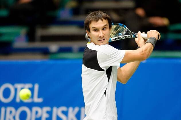 Tennis, ATP-Turnier in Breslau Breslau Tennis Challenger Tour Wroclaw Open 2016 Evgeny Donskoy  20160216_PF_PA056