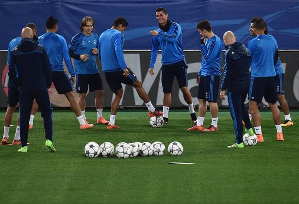 Fußball, Champions League, Real Madrid Training Cristiano Ronaldo and teammates Roma 16-02-2016 Stadio Olimpico, Football, Real Madrid press conference PK Pressekonferenz and training the day before champions league andreaxstaccioli