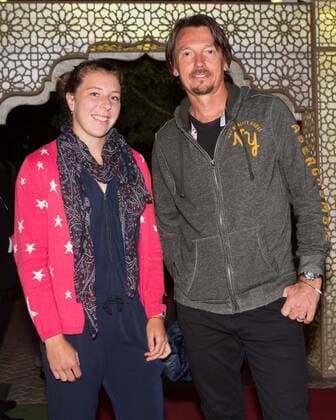 Dubai Duty Free Tennis Championships 2016 Players Party, Anna-Lena Friedsam und ihr Trainer Kai Heinicke. Tennis - Dubai Tennis Championships 2016 - WTA Tennis Damen - Dubai Duty Free Tennis Stadium - Dubai - - United Arab Emirates - 16 February 2016.
