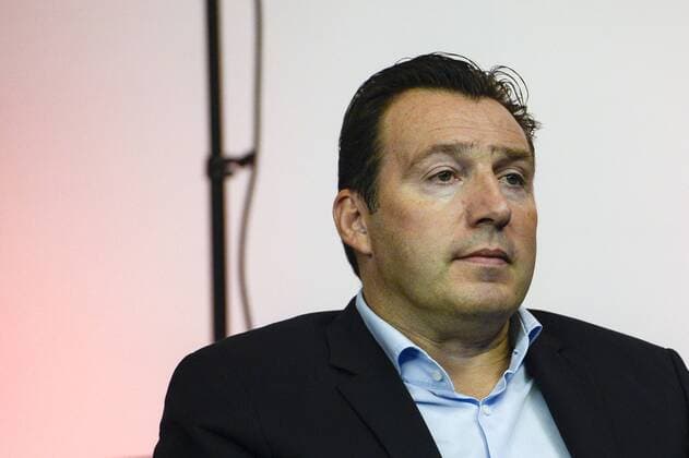 Marc Wilmots pictured during a press conference PK Pressekonferenz of AB InBev on the 25 years of partnership between famous Belgian beer Jupiler and the Red Devils national soccer team, Wednesday 17 February 2016 in Brussels. DIRKxWAEM  x04794391x