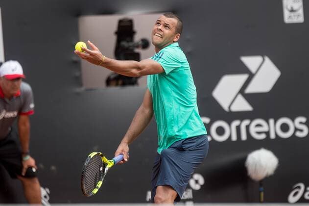 Rio Open 2016 RIO DE JANEIRO, Brazil - 02 17 2016: RIO OPEN - Jo-Wilfried Tsonga (FRA) vs Thiago Monteiro (BRA) for Rio Open which takes place at the Brazilian Jockey Club 15-21 of February. (Photo: Celso Pupo FotoArena)  CelsoxPupo