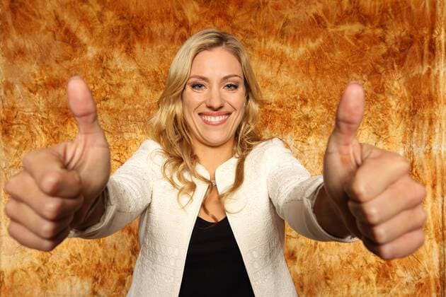 Tennis, Fotoshooting mit Angelique Kerber ANGELIQUE KERBER DAS AKTUELLE SPORTSTUDIO ZDF MAINZ 