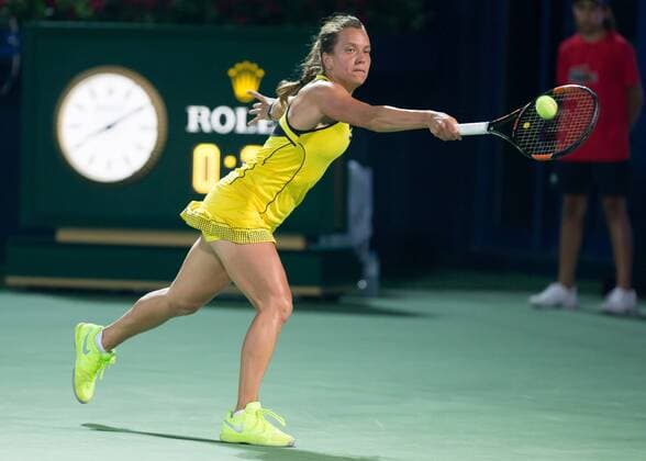 Barbora Strycova (CZE) Tennis - Dubai Tennis Championships 2016 - WTA Tennis Damen - Dubai Duty Free Tennis Stadium - Dubai - - United Arab Emirates - 19 February 2016.