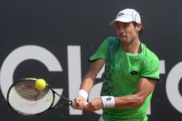 Rio Open 2016 RIO DE JANEIRO, Brazil - 02 19 2016: RIO OPEN - Daniel Gimeno-Traver (ESP) vs Guido Pella (ARG) for Rio Open which takes place at the Brazilian Jockey Club 15-21 of February. (Photo: Celso Pupo FotoArena)  CelsoxPupo