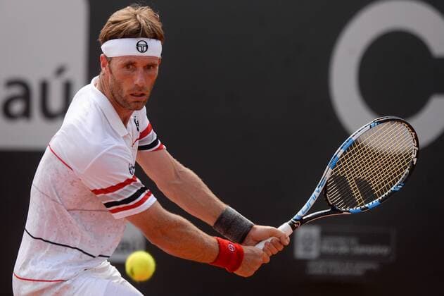 Rio Open 2016 RIO DE JANEIRO, Brazil - 02 19 2016: RIO OPEN - Daniel Gimeno-Traver (ESP) vs Guido Pella (ARG) for Rio Open which takes place at the Brazilian Jockey Club 15-21 of February. (Photo: Celso Pupo FotoArena)  CelsoxPupo