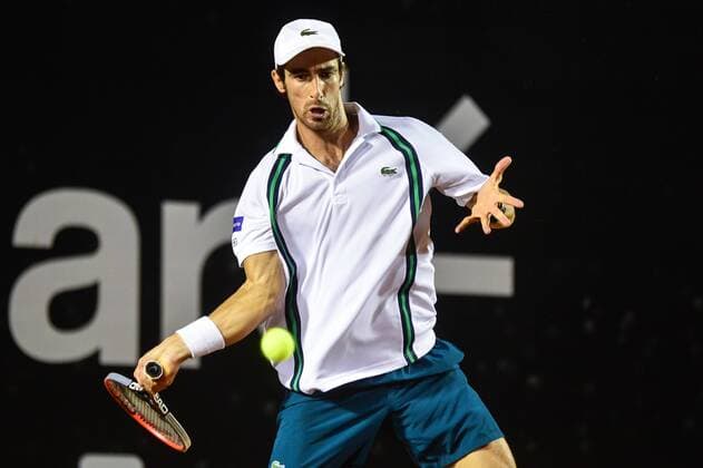 Rio Open 2016 RIO DE JANEIRO, Brazil - 02 19 2016: RIO OPEN - Pablo CUEVAS (URU) vs Federico Delbonis (ARG) for Rio Open which takes place at the Brazilian Jockey Club 15-21 of February. (Photo: Celso Pupo FotoArena)  CelsoxPupo
