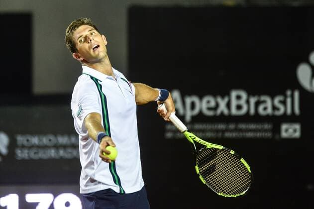 Rio Open 2016 RIO DE JANEIRO, Brazil - 02 19 2016: RIO OPEN - Pablo CUEVAS (URU) vs Federico Delbonis (ARG) for Rio Open which takes place at the Brazilian Jockey Club 15-21 of February. (Photo: Celso Pupo FotoArena)  CelsoxPupo