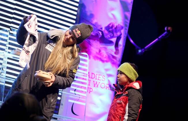 ALPINE SKIING - FIS WC La Thuile LA THUILE,ITALY,20.FEB.16 - ALPINE SKIING - FIS World Cup, Super G, ladies, bib draw. Image shows Lindsey Vonn (USA). GEPAxpictures xDanielxGoetzhaber