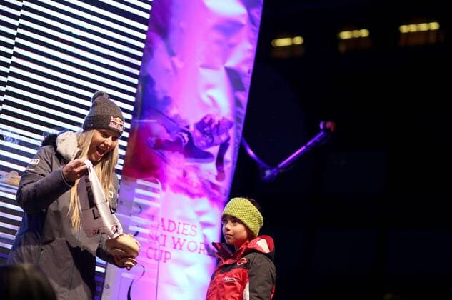 ALPINE SKIING - FIS WC La Thuile LA THUILE,ITALY,20.FEB.16 - ALPINE SKIING - FIS World Cup, Super G, ladies, bib draw. Image shows Lindsey Vonn (USA). GEPAxpictures xDanielxGoetzhaber