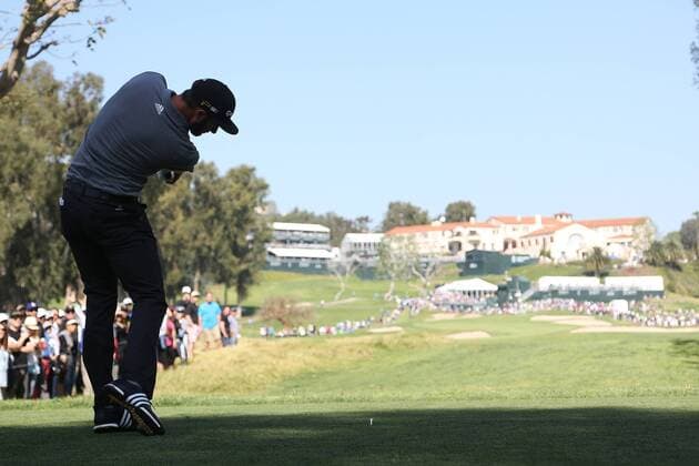 Feb. 20, 2016 - Pacific Palisades, CA, U.S. - February 20, 2016: Dustin Johnson during the third round of the Northern Trust Open, Pacific Palisades,CA. Third round of the Northern Trust Open, Feb 20, 2016 - ZUMAcs17