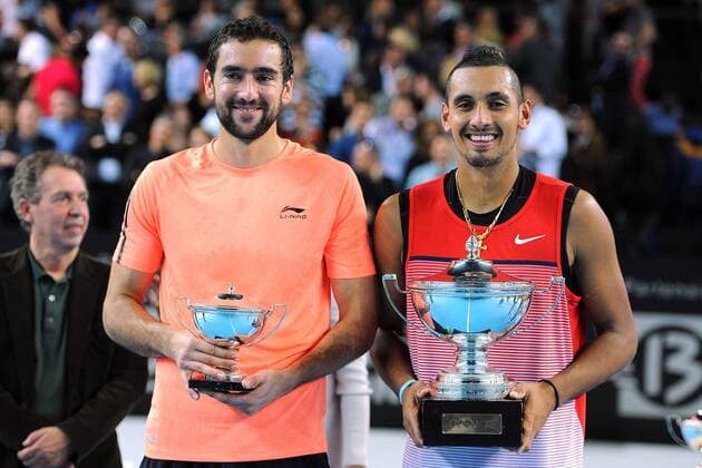 Nick Kyrgios (AUS) Marin Cilic (CRO) TENNIS : OPEN 13 - Marseille - ATP Tennis Herren - 21 02 2016 Tennismag Panoramic 