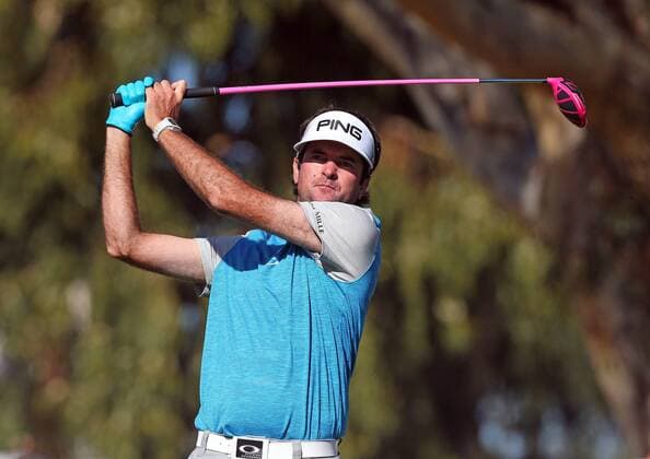 February 21, 2016 Bubba Watson hits a drive on the 15th hole during the final round of the Northern Trust Open at Riviera Country Club in Pacific Palisades, California. PGA Golf Herren 2016: Northern Trust Open FEB 21 - ZUMAcb8_