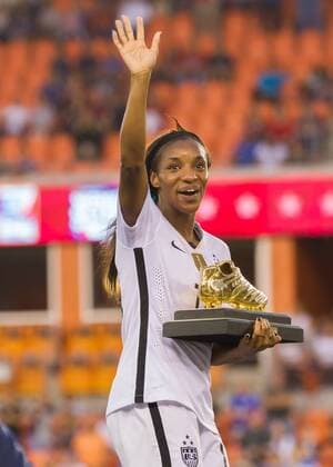 Fußball, Damen, Olympia Quali, USA gewinnt CONCACAF-Finale gegen Kanada 21 February 2016: USA Forward Crystal Dunn (16) won the Golden Boot award for most goals scored in the qualifying games during the Women s Olympic qualifying soccer final match between Canada and USA at BBVA Compass Stadium in Houston, Texas. (Photograph by Leslie Plaza Johnson Icon Sportswire) SOCCER: FEB 21 Women s Olympic Qualifying - Final - Canada vs USA Icon16022133 EDITORIAL USE ONLY