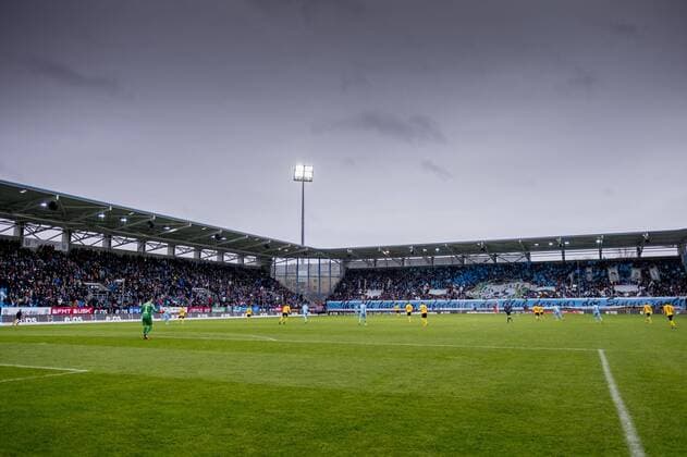 Fußball, 3. Liga, Saison 2015 2016, 25. Spieltag, Chemnitzer FC (CFC) - SG Dynamo Dresden, Samstag (20.02.2016), Stadion an der Gellertstraße. Stadionübersicht. RM001