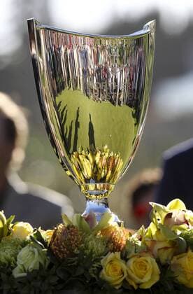 Feb. 21, 2016 - Los Angeles, California, U.S - The trophy of the PGA Golf Herren Tour Northern Trust Open golf tournament at Riviera Country Club on February 21, 2016, in Los Angeles. Bubba Watson won the Northern Trust Open. Bubba Watson Wins Northern Trust Open - ZUMAc68_