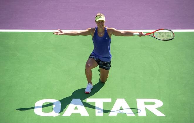 Doha Qatar, Tennis 2016 Qatar Total Open v.L.:Angelique Kerber ,Deutschland