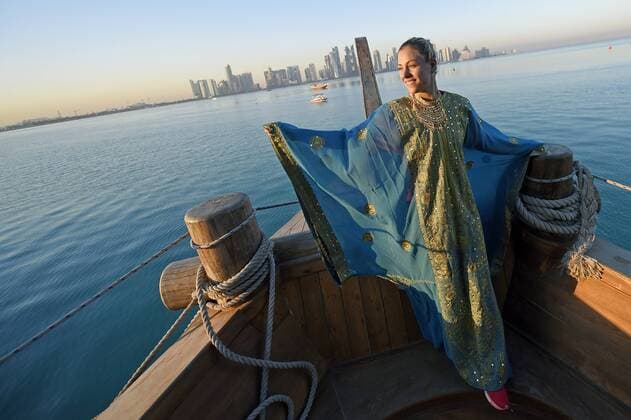 Doha Qatar, Tennis 2016 Qatar Total Open Vor der Doha Skyline : v.L.:Angelique Kerber ,Deutschland