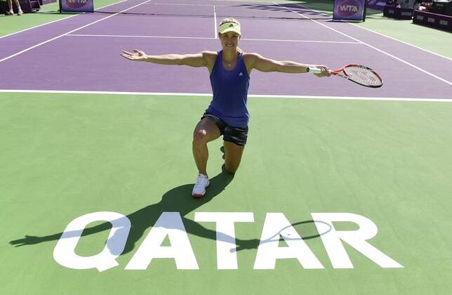 Doha Qatar, Tennis 2016 Qatar Total Open v.L.:Angelique Kerber ,Deutschland
