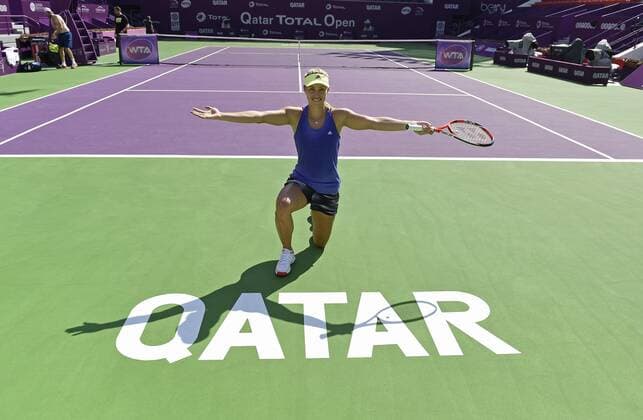 Doha Qatar, Tennis 2016 Qatar Total Open v.L.:Angelique Kerber ,Deutschland