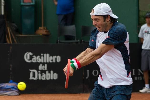 Tennis, ATP-Turnier in Sao Paulo Brazil Open Tennis SA??O PAULO, Brazil - 02 23 2016: BRAZIL OPEN DE TE??NIS - The tennis player Paolo Lorenzi during Brazil Open Te??nis held at Clube Pinheiros, West Side. (Photo: Alexandre Moreira FotoArena)  AlexandrexMoreira