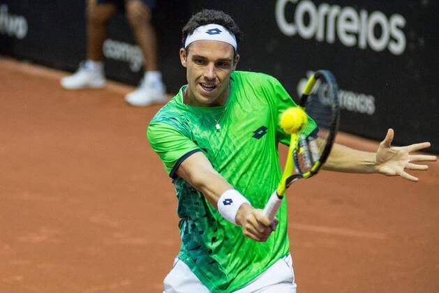 Feb. 23, 2016 - Sao Paulo, sao Paulo, Brazil - Marco Cecchinato (ITA) during match of Brasil Open 2016 Tennis tournament in Sao Paulo, Brazil. Brasil Open 2016 - ZUMAm145