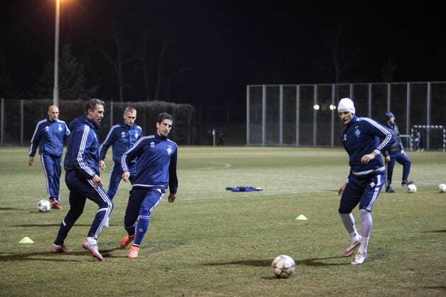 Feb. 23, 2016 - Kiev, Ukraine - The open training of FC Dynamo (Kiev) before the match 1 8 finals of the Champions League with FC Manchester City (Manchester, England) Kiev. FC Dynamo press conference PK Pressekonferenz and open traning - ZUMAp133