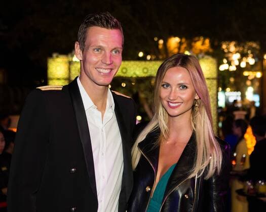 Dubai ATP Tennis Herren Players Party,Tomas Berdych(CZE) und Ehefrau Ester Satorova ,privat, Tennis - Dubai Duty Free Tennis Championships - ATP - - Dubai - - United Arab Emirates - 23 February 2016. Â