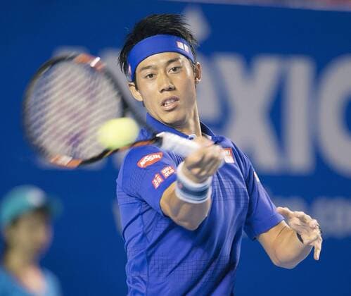 Tennis: Nishikori suffers 2nd-round loss in Acapulco Japan s Kei Nishikori hits a forehand in his second-round match against Sam Querrey of the United States at the Abierto Mexicano Telcel in Acapulco, Mexico, on Feb. 24, 2016. Querrey won 6-4, 6-3. 