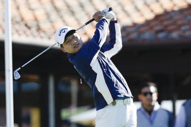 25.02.2016. Perth, Australia. ISPS HANDA Perth International Golf. Jeunhung Wang (KOR) hits his first shot for the tournament on tee 1 day 1. xActionxPlusxOperationsx  ActionPlus11710801
