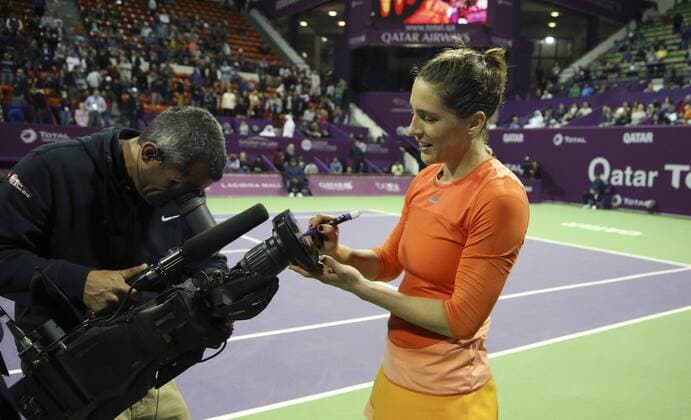 Doha Qatar, Tennis 2016 Qatar Total Open Andrea Petkovic ,Deutschland