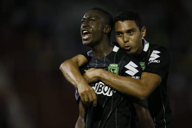 Goal celebration Marlos Moreno de Atletico Nacional. Huracan vs Atletico Nacional de Medellin. Copa SudAmericana 2016 - Segunda Fase. 23 de febrero de 2016. Estadio: Tomas Adolfo Duco (Buenos Aires, Argentina). Foto: JavierxGarciaxMartino Photogamma.