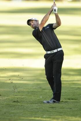 27.02.2016. Perth, Australia. ISPS HANDA Perth International Golf. Gary Stal (FRA) plays his second shot on the fairway of the second hole during day 3. xDavidxWoodleyx  ActionPlus11711511
