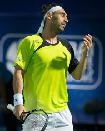 Marcos Baghdatis (CYP) reagiert enttaeuscht,Frust,Emotion, Tennis - Dubai Duty Free Tennis Championships - ATP Tennis Herren - - Dubai - - United Arab Emirates - 27 February 2016. Â