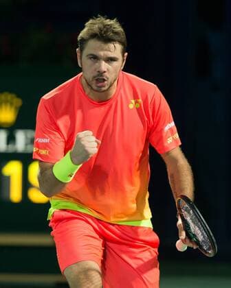 Stan Stanislas Wawrinka (SUI) macht die Faust und jubelt,Jubel,Emotion, Tennis - Dubai Duty Free Tennis Championships - ATP Tennis Herren - - Dubai - - United Arab Emirates - 27 February 2016. Â