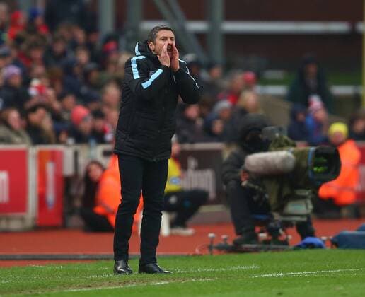 Fußball, Trainerhistorie, Aston Villa Remi Garde manager of Aston Villa - Barclay s Premier League - Stoke City vs Aston Villa - Britannia Stadium - Stoke - 27 02 2016 Pic Philip Oldham SportImage EDITORIAL USE ONLY. No use with unauthorised audio, video, data, fixture lists, club league logos or live services. Online in-match use limited to 120 images, no video emulation. No use in betting, games or single club league player publications.