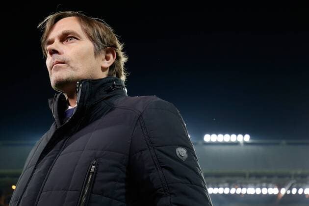 coach Phillip Cocu of PSV during the Dutch Eredivisie match between PSV Eindhoven and ADO Den Haag at the Phillips stadium on February 27, 2016 in Eindhoven, The Netherlands PSV Eindhoven v ADO Den Haag Dutch Eredivisie 2015 2016 xVIxxIVx 5056742