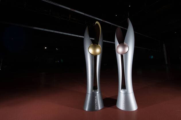 28.02.2016, SAP Arena, Mannheim Volleyball, DVV-Pokal Finale, Feature Pokale Trophies Pokal Trophy DVV-Pokal Finale Feature