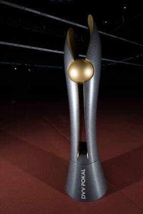 28.02.2016, SAP Arena, Mannheim Volleyball, DVV-Pokal Finale, Feature Pokal Trophy Männer Maenner DVV-Pokal Finale Feature