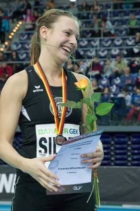 63. Deutsche Hallenmeisterschaften; Leipzig, 28.02.2016 Friederike Moehlenkamp (LT DSHS Koeln), 63. Deutsche Hallenmeisterschaften am 28.02.2016 in der Arena Leipzig, Leipzig (Deutschland). xdfx
