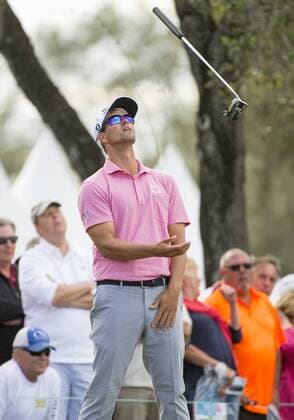 28 February 2016: Adam Scott flips his putter in the air as he reacts to his putt during the final round of the Honda Classic at the PGA Golf Herren National Resort & Spa in Palm Beach Gardens, FL. (Photo by Doug Murray Icon Sportswire) GOLF: FEB 28 PGA - The Honda Classic - Final Round Icon796160228020 EDITORIAL USE ONLY