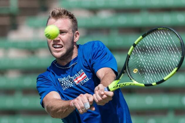 February 29, 2016: Jack Sock of the USA at a practise session ahead of the BNP Paribas Davis Cup World Group first round tie between Australia and USA at Kooyong tennis club in Melbourne, Australia. Tennis 2016: Davis Cup Practise - ZUMAc04_