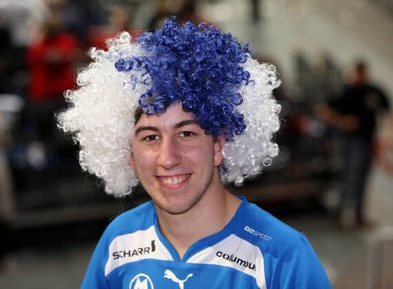 Mannheim Volleyball DVV-Pokalfinale Frauen Allianz MTV Stuttgart vs. Dresdner SC, Porträt Philipp Kleintscheck, 21, Stuttgart